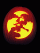 Witch On a Broom Crossing Moon